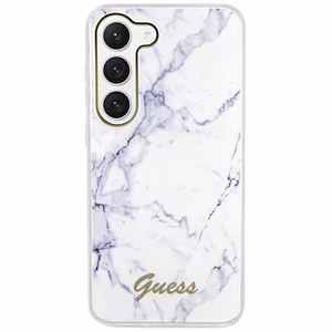 Guess GUHCS23SPCUMAH S23 S911 valge/valge hardcase Marble
