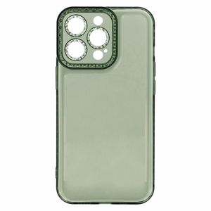Crystal Diamond 2mm Ümbris jaoks Iphone 13 Pro Max läbipaistev roheline