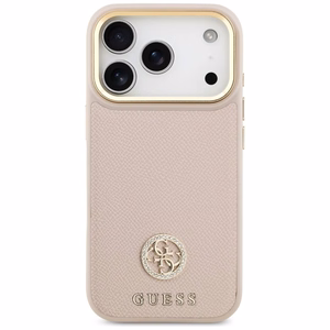 Guess Grained Strass Logo MagSafe ümbris jaoks iPhone 17 Pro - roosa