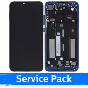 LCD ekraan ühilduv Xiaomi Mi 8 Lite raamiga / sinine / (Service Pack)