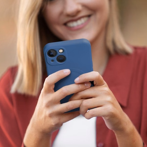 SILICONE MAG COVER Ümbris compatible with MagSafe jaoks SAMSUNG S25 FE sinine