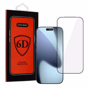 Tel Protect Full Glue 6D Karastatud klaas jaoks IPHONE 17 PRO BLACK