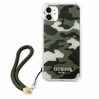 Guess GUHCN61KSARKA iPhone 11 6.1" / Xr roheline/khaki värvi kõvakaaneline Camo Collection