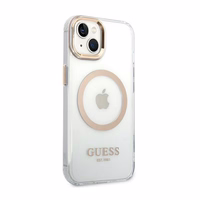 Guess GUHMP14MHTRMD iPhone 14 Plus 6.7 "kuldne / kuldne hard ümbris Metal Outline Magsafe