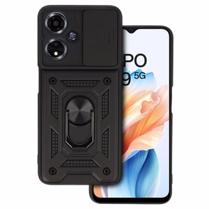 Slide Camera Armor Ümbris jaoks Oppo A59 Must