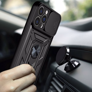 Hybrid Armor Camshield ümbris iPhone 13 Pro Maxile soomustatud ümbris koos kaamerakattega sinine
