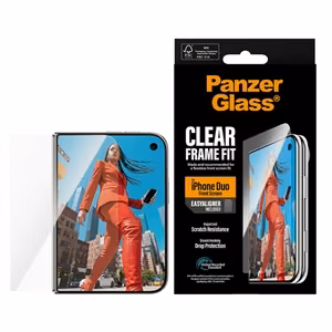 Läbipaistev klaasist ekraanikaitse PanzerGlass FrameFit koos EasyAligneriga Apple iPhone Duole