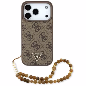 Guess 4G Strap Triangle Logo MagSafe ümbris jaoks iPhone 17 Pro - brown