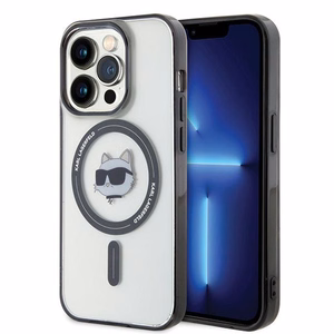 Karl Lagerfeld IML Choupette's Head MagSafe ümbris jaoks iPhone 15 Pro - läbipaistev