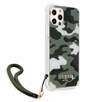 Guess GUHCP12LKSARKA iPhone 12 Pro Max 6.7" roheline/khaki värvi kõvakott Camo Collection