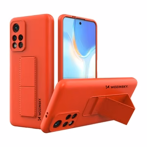 Wozinsky Kickstand Case silikoonümbris tugijalaga Xiaomi Redmi Note 11S / Note 11 jaoks, punane
