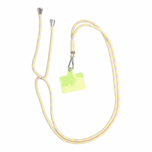 SWING (6mm) Phone lanyard, Phone pendant with adjustable length / cord length 165cm (max 82.5cm in the loop) / on the shoulder or neck - hall-kollane