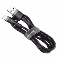 USB Kaabel Baseus "Cafule" Must / Hall "Lightning" 100cm