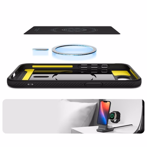 SPIGEN ümbris CORE ARMOR MAG compatible with MagSafe jaoks IPHONE 16E matte must
