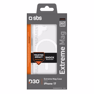 SBS Extreme Mag Ümbris with D3O Technology jaoks iPhone 17 - Läbipaistev