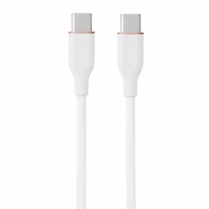 Silicone Kaabel USB Type-C - Type-C, 60W, (valge, 3m)