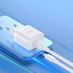 Dudao A20EU USB-A 18W wall Laadija - valge + USB-A - USB-C kaabel