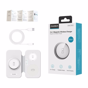 Choetech T616-F 3-in-1 inductive laadija (valge)