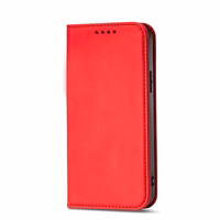 Magnet Card Ümbris jaoks Samsung Galaxy S23 flip cover wallet stand punane