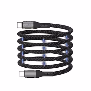 Maxlife MXUC-11 magnetkaabel USB-C - USB-C 1,0 m 100W must nailon