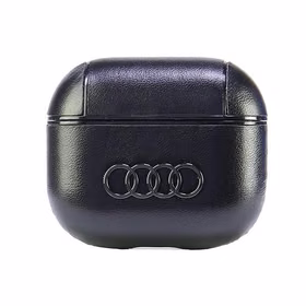 Audi Leather Big Logo Ümbris jaoks AirPods 3 - must