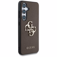 Guess Grained Big 4G Logo Small Classic Logo ümbris jaoks Samsung Galaxy S25 Plus brown