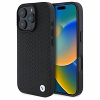 BMW Sign Leather Diamond Metal Logo MagSafe iPhone 16 Pro Ümbris - must