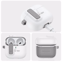 Tech-Protect Slim Hook Ümbris jaoks AirPods 4 - valge