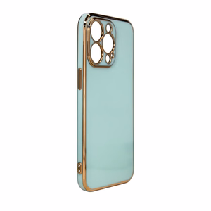 Lighting Color Case для Xiaomi Redmi Note 11 гелевая крышка с золотой рамкой мятный
