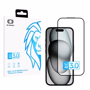 Закаленное стекло Tel Protect 10X AR 3.0 AntiReflective Titanium для Iphone 15