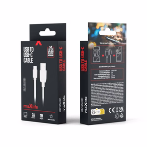 Maxlife kaabel USB - USB-C 1,0 m 2A valge