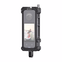 Metal protective cage PULUZ with tripod adapter jaoks Insta360 X4