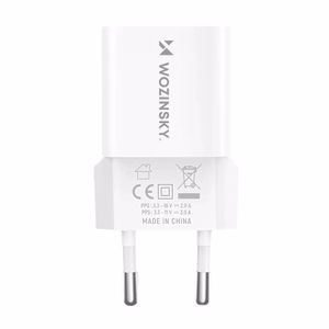 Wozinsky WWCEAC GaN USB-A USB-C 33W Wall Laadija - valge