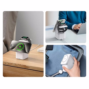 Duzzona W20 15W 4in1 inductive charger for iPhone / AirPods / Apple Watch with night lamp - white