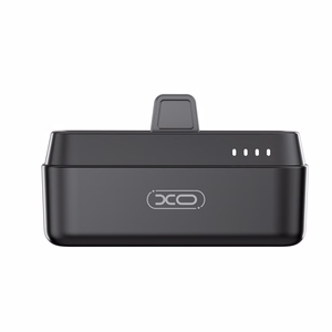 XO power bank mini PR244 20W 5000 mAh Lightning pistikuga must