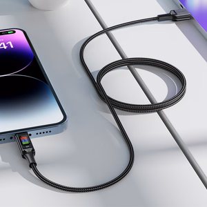 Acefast C7-04 кабель USB-A USB-C 60W 1.2м с дисплеем - чёрный