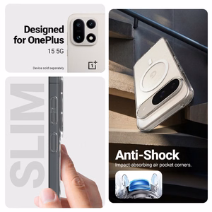 Crong Hybrid Clear Magnetic MagSafe ümbris seadmele OnePlus 15, läbipaistev