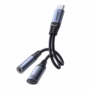 Joyroom SY-C02 2in1 DAC adapter USB-C to USB-C / 3.5 mm mini jack - must