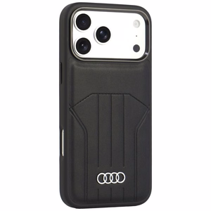 Audi kunstnahast ümbris seadmele iPhone 18 Pro Max / 17 Pro Max, MagSafe-ühilduv – must
