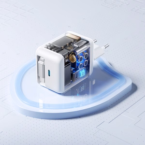 Joyroom JR-TCL06 67W GaN Wall Laadija with Built-in Retractable USB-C Kaabel - valge