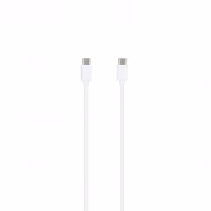 SEEK TOTI 20W Type-C PD сетевое быстрое зарядное устройство с кабелем Type-C – Type-C 1 м PVC 3A, белый