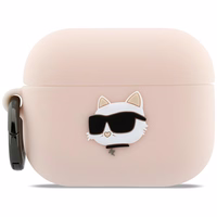 Karl Lagerfeld Silicone Chaupette Head 3D Ümbris jaoks AirPods Pro 3 - roosa