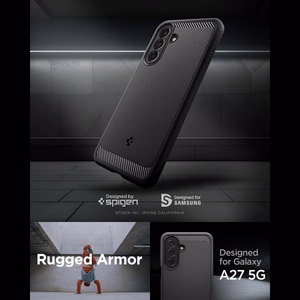 Spigen Rugged Armor ümbris mudelile Samsung Galaxy A27 5G – mattmust