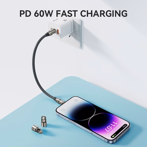 BWOO Lanyard кабель USB-C - USB-C 0.3m 60W с ремешком