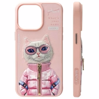NIMMY ümbris COOL&CUTE 2.0 Cat jaoks IPHONE 15 Pro Max roosa
