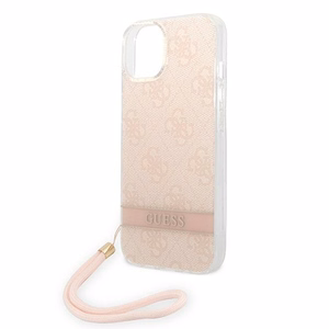 Guess GUOHCP14MH4STP iPhone 14 Plus 6.7 "roosa / roosa hardcase 4G Print Strap