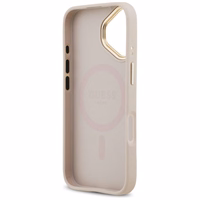GUESS ümbris jaoks IPHONE 17 compatible with MagSafe GUHMP17SPGCRMDEP (PU W/ Grained Strass Logo) roosa