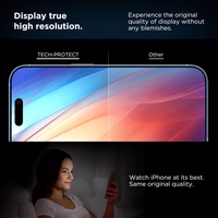 Tech-Protect Quick Set+ 2-pack karastatud klaas jaoks iPhone 15 Pro - must