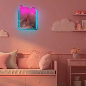 Neon MIRROR LED LOVE YOURSELF türkīis roosa FMNE01 Forever Light