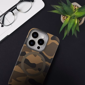 Ümbris jaoks iPhone 16 PRO Forcell F-Protect Levels Dual Layer 4D technology compatible with Magsafe Military Drop-Test desert camo